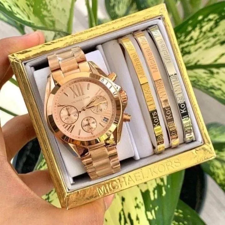 MK michael kors watch High quality pawnable watch with box and paper bag  watch for women, watch for men original michael kors watch FREE BANGLE |  Lazada PH