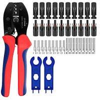 Solar Crimpzange Tool Set for 2.5/4/6mm2 Solar PV Cable, 5 Pairs of Solar Cable Plugs, 9 Pairs of Solar Plugs