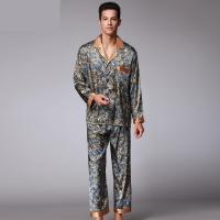 2021New Luxury pajamas Men Paisley Pattern Sleepwear Silk long-sleeved Satin Mens Pyjamas Mens Lounge Pajamas Set Plus Size 4XL