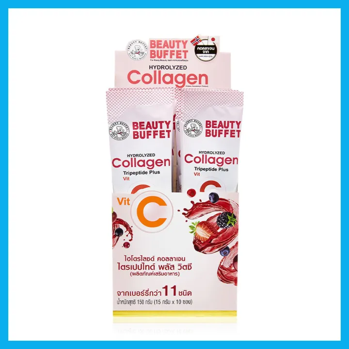 beauty-buffet-hydrolyzed-collagen-tripeptide-plus-vit-c-150g-ผลิตภัณฑ์เสริมอาหารรูปแบบคอลลาเจนชงดื่ม