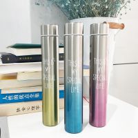 Korean Gradient Color Insulation Cup Student Creative Cute Simple Water Cup Personalized Stainless Steel Straight Body Cup Accompanying Cup 【Bottle】