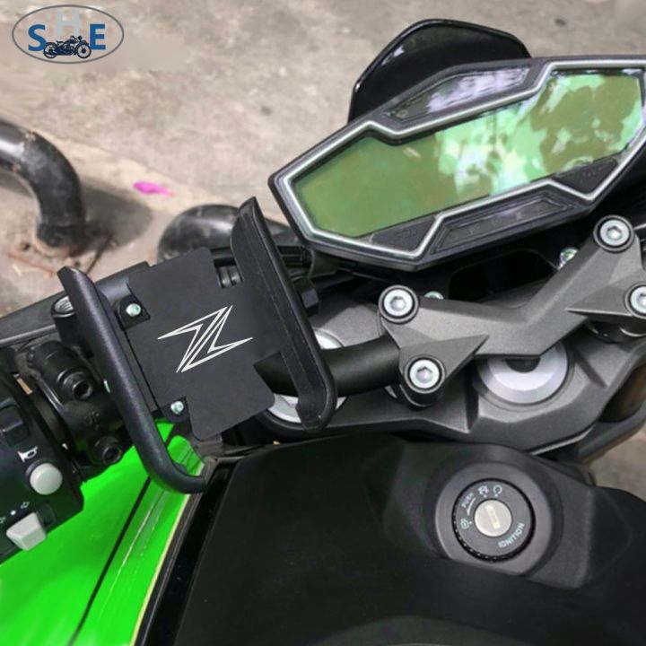 แสตมป์แสตมป์แสตมป์แสตมป์สำหรับคาวาซากิ-z650-z750-z900-z900rs-z1000-z400-z-650-750-800-1000แฮนด์จักรยานยนต์ที่ค้ำขาตั้ง-gps-ที่จับโทรศัพท์มือถือ