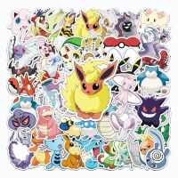 【HOT JJSGWIXLOOWEHG 541】 20/30/50PCS การ์ตูนอะนิเมะ Pokemon Pikachu Deco สติกเกอร์หมวกกันน็อคคอมพิวเตอร์เด็กของเล่นคลาสสิกสติ๊กเกอร์กราฟิตี้