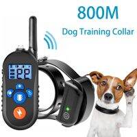 800M Remote Petcontrol Electric Dog Training Collar Waterproof Rechargeable LCD Display 2500 Ft Pet Bark Stopper Beep Vibration