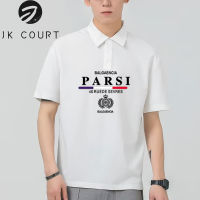 JK Court M-3XL เสื้อผ้าผู้ชายแขนยาวครึ่งแขนโปโลแขนสั้น,เทรนด์เกาหลีเสื้อสำหรับผู้ชายฤดูร้อน