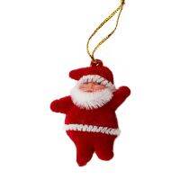 (6pcs/pack) 5cm Mini Santa Claus Christmas Tree Decoration Hanging Pendant Holiday Old Man Decorations Hanging Accessories Home Christmas Ornaments