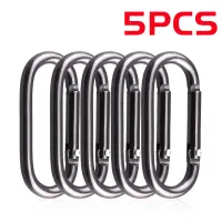 JH【Free Shipping】5/10/20pcs Carabiner Clips Black Oval Hanging Buckle Carabiner Hanging Buckle Small Carabiners for Water Bottle and Harness