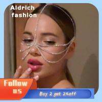 ALDRICH FASHION สำหรับผู้หญิง เต้นรำ + ปาร์ตี้ ฝาครอบ + เครื่องประดับใบหน้า หลายชั้น + หัว + โซ่ ตกแต่งใบหน้าและ หรูหรา + พลอยเทียม คริสตัล + ชั้น + ใบหน้า + โซ่ พู่ + ผ้าคลุมหน้า หน้า + โซ่ คริสตัล + ผ้าคลุมหน้า + หน้า + โซ่