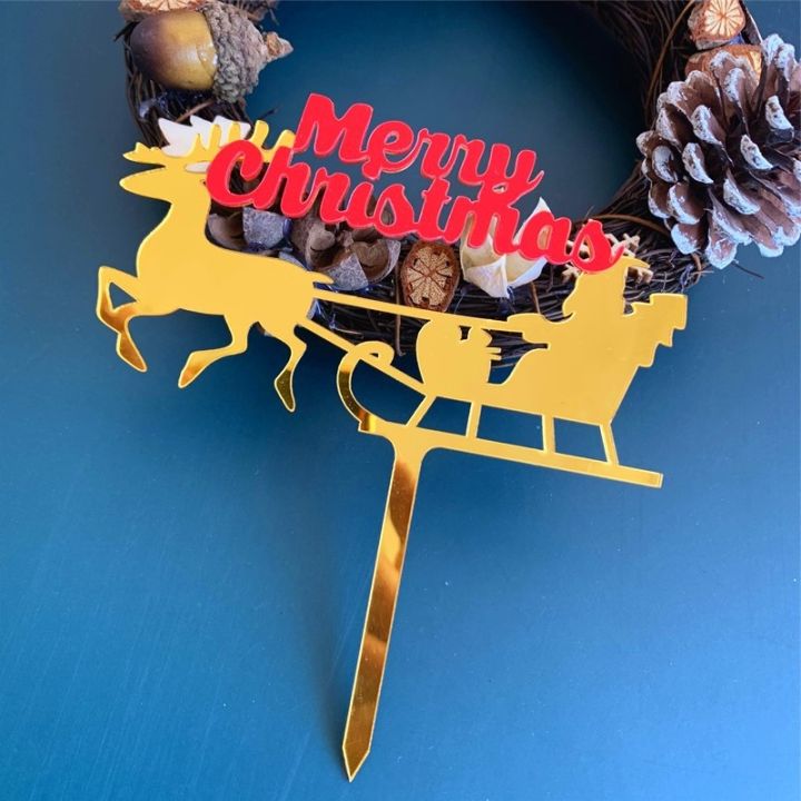 merry-christmas-acrylic-cake-topper-birthday-party-cake-decor-insert-card-christmas-baking-cake-decoration