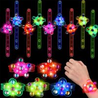 Luminous Rotating Gyro Bracelet Children Toy Light Kid Birthday Gift Guest Giveaways Christmas Halloween Gifts Carnival Toy