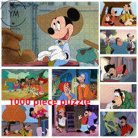 1000ชิ้นปริศนามิกกี้เมาส์ Goofy การ์ตูนแบบดิสนีย์ยี่ห้อการศึกษาของเล่นปริศนาสำหรับผู้ใหญ่เด็กคอลเลกชันงานอดิเรก