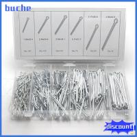 BUCHE 555 Pcs 4ขนาด ชุดจัดประเภทสลักเกลียว แผ่นสังกะสีชุบ เหล็กไร้สนิม คลิปหนีบกุญแจ ทนทานสำหรับงานหนัก หมุดปักผม ระบบล็อคล็อค