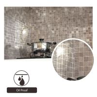 ۩✤ 45x200cm Waterproof Mosaic Aluminum Foil Self-adhensive Anti Oil Kitchen Wallpaper Heat Resistance DIY Wall Sticker