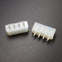 10PCS 5.08mm Molex White Big 4P Female Socket Straight Hollow Needle for PC Computer ATX IDE Power Connector