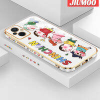 JIUMOO เคส Xiaomi สำหรับ M5 Poco ลายดินสอสี New Square Border,เคสนิ่มซิลิกาเจลกันกระแทกเคสมือถือฝาครอบป้องกันเลนส์กล้องถ่ายรูปรวมทุกอย่าง