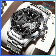 Đồng Hồ Nam FNGEEN 001 Dây Kim Loại Không Gỉ Size 44mm Có Lịch Ngày