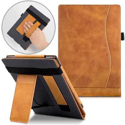 Stand Case for Pocketbook Touch HD 3/Touch Lux 4 5/Basic 4/Basic Lux 2/Pocketbook 633 Color eReader - with Hand Strap/Sleep/Wake