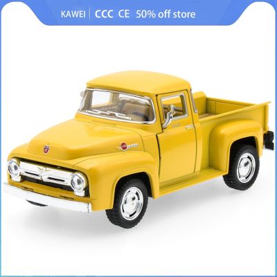 1:38 Alloy Diecast Car Model 1956 Ford F100 Pickup Trucks High Simulation Exquisite Toys For Children Boy Collection Gifts