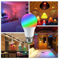 LED Colorful Lamp หลอดLED 2 in 1 แสงขาว+ RGB เปลี่ยนสี / หรี่แสงได้ 16เฉด  รีโมทควบคุมระยะไกล