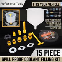 15PcsSet Plastic Filling Funnel Spout Pour Oil Tool Spill Proof Coolant Filling Kit Vhicle Car Accessories