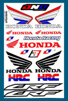 HONDA RACING CRF (สีดำ)สติกเกอร์แต่งรถ สำหรับรถมอเตอร์ไซค์ ติดรถยนต์ หมวกกันน็อค โลโก้  Stickersยอดฮิด จำนวน 1 แผ่น