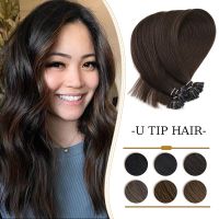 WIT 6 Colors U Tip Keratin Pre bonded Hair Extensions Real Remy Russian Human Hair On The Capsule Fusion Hair 1g/s 12 - 28inch