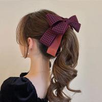 【jw】☫  Temperament Big Banana Ponytail Clip Houndstooth Hair Claws Fashion Barrettes Accessories