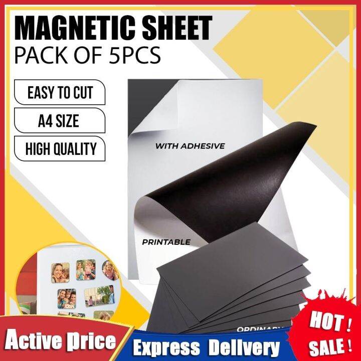 5Pcs Magnetic Sheet A4 Size (with Adhesive / Ordinary / Printable) High ...