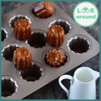 Chefmade ของแท้ พิมพ์อบขนมเค้กคาเนเล่ ( Canelé ) ขนาด 12 ถ้วย ของมีจำนวนจำกัด