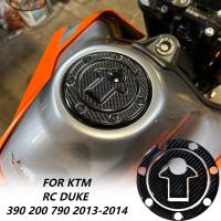 ถังเชื้อเพลิงรถมอเตอร์ไซค์ฝาครอบสติกเกอร์สำหรับ KTM RC390 DUKE 390 200 790 2013-2014 3D คาร์บอนฟิล์มกันน้ำขนาดประสาน