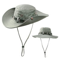 Summer Fisherman Hat Man Women Wide Brim Hat Breathable Mesh Fishing Cap Beach Hats Sun Protector Cap Outdoors UV Protection Hat