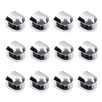 【CW】❂☫  12Pcs Glass Brackets Adjustable Zinc Alloy Clip Shelf Clamp Holder Flat Back Mount for Staircase Handrail