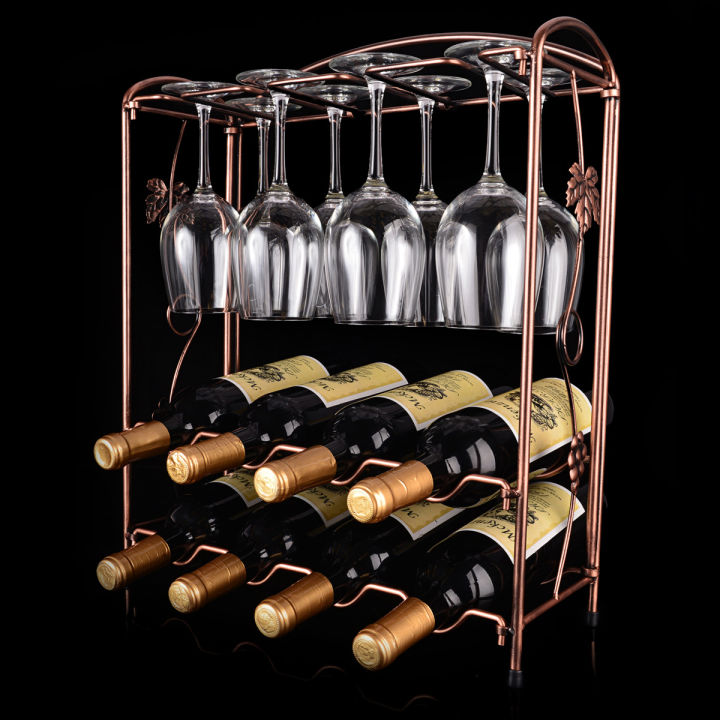 personality-wine-rack-8-bottle-of-8-cup-holder-red-wine-cup-holder-wine-rack-creative-wine-rack-goblet-rack-iron-art-wine-rack