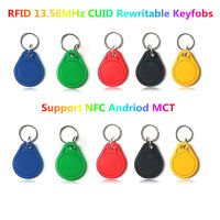 10 ชิ้น 13.56 เมกะเฮิร์ตซ์ RFID GEN2 CUID สมาร์ทคีย์ที่เขียนซ้ำได้ UID ที่เปลี่ยนแปลงได้ Keyfobs บล็อก 0 เขียนได้ NFC Andriod MCT Copy Clone Duplicate-Tanrie