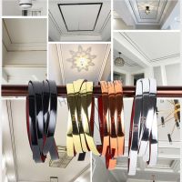 【hot】 5M Strip mirror stickers for wall Background Ceiling Waist line Plane decor