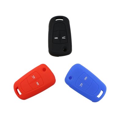 dfthrghd Silicone Car Key Protection Cover Case Fob for Vauxhall Opel Corsa Astra Vectra Signum 2 Button Silicone Remote