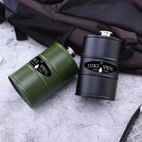 ENERGE SPRING 304 Stainless Steel Flagon Portable Oil Drum Shape Hip Flask 24oz Small Wine Jug Creative Wine Pot Gifts For Men