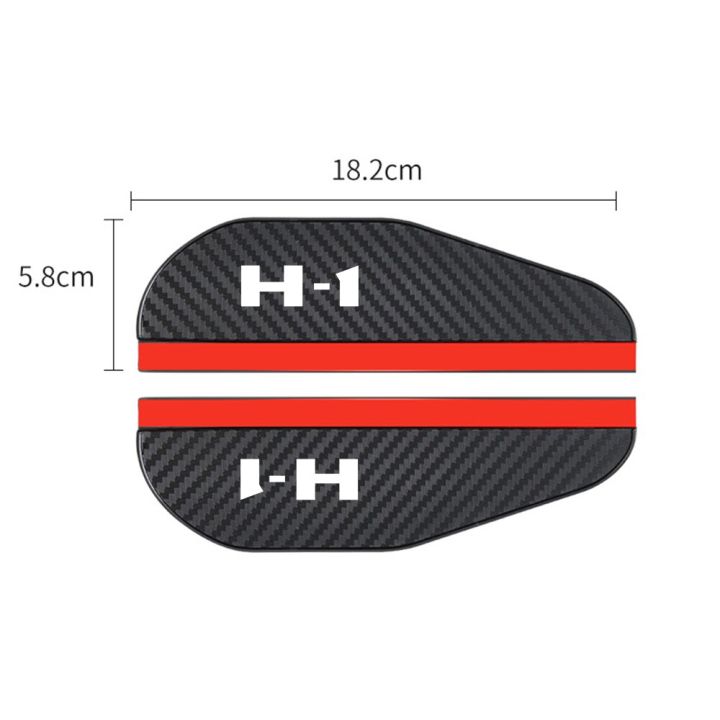 lfs3883คาร์บอนไฟเบอร์กันฝนสำหรับรถยนต์ฮุนได-h1-2ชิ้นกระจกด้านนอกกระจกมองหลังรถยนต์อุปกรณ์เสริมรถยนต์กันฝน