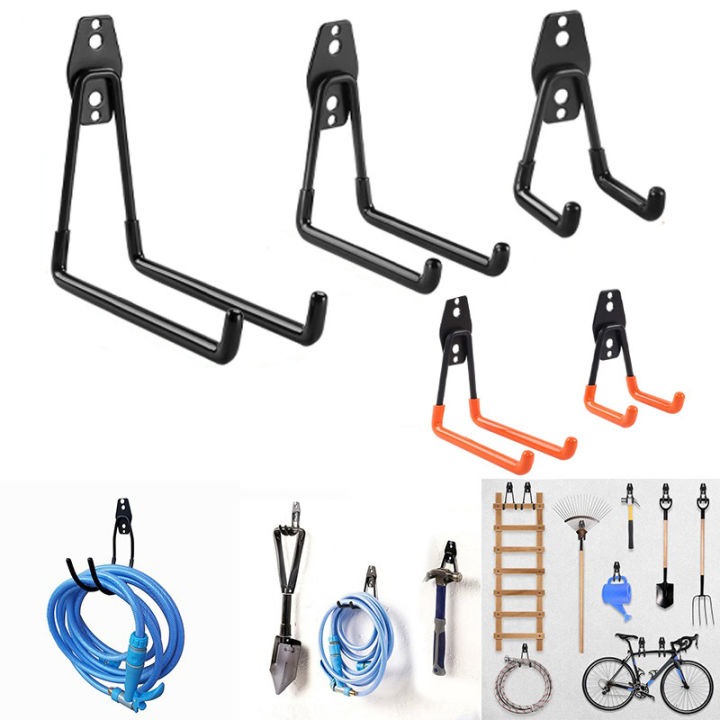 บันได-anti-slip-duty-mount-hanger-mount-สำหรับ-hooks-storage-จักรยาน-hook-organizer-hook-เครื่องมือ-heavy-garage-wall-โลหะ-garden