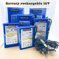 แบตเตอรี่ battery rechargeble 12V 3000mAh 4000mAh 6800mAh 9800mAh 15000mAh 20000mAh แถมอะแดปเตอร์