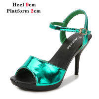 New Summer  Womens Sexy Point Toe High Heeled Shoes Toe Clamping Stiletto High Heels Front &amp; Rear Strap Plus size 41 42 43