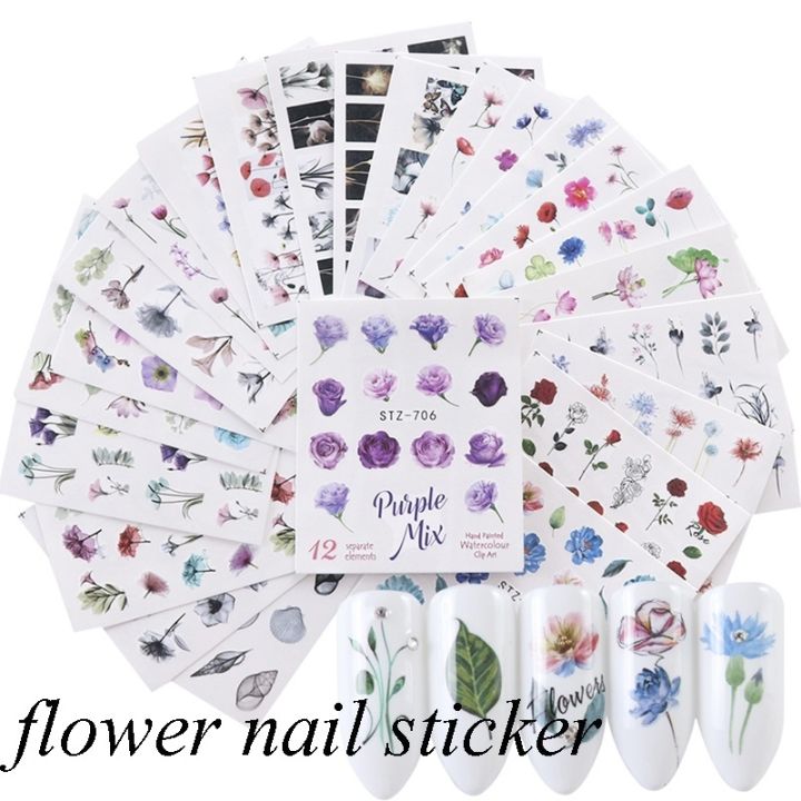 yp-24sheets-120-pictures-watercolor-floral-sticker-decals-set-designs-gel-manicure-slider