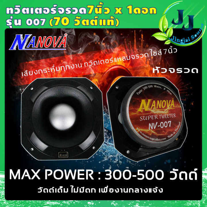 nanovaทวิตเตอร์จรวด-nanova-รุ่น-nv-007-เสียงแหลม-500w-ลำโพงจรวด-ขนาด18x18x8เซนติเมตร-นาโนวา-ดอกลำโพงเสียงแหลม-หัวจรวด-แหลมจรวด-รับประกันคุณภาพ