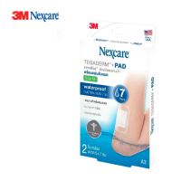 3M Nexcare Tegaderm with PAD 5x7cm., 2s (A3) เน็กซ์แคร์ เทกาเดิร์ม ฟิล์มปิดแผลกันน้ำพร้อมแผ่นซับแผล 5*7 ซม. x 2 ชิ้น