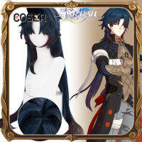 【COSER 77】Game Honkai: วิกผมไฟเบอร์ยาว สีดํา อุณหภูมิสูง คอสเพลย์ พร็อพผู้ชาย