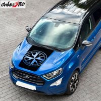 สติกเกอร์ลายทางแบบเข็มทิศสำหรับ Ford Ecosport ฝากระโปรงหน้ารถสติ๊กเกอร์ไวนิลกราฟิกสำหรับตกแต่งเครื่องยนต์อุปกรณ์แข่ง