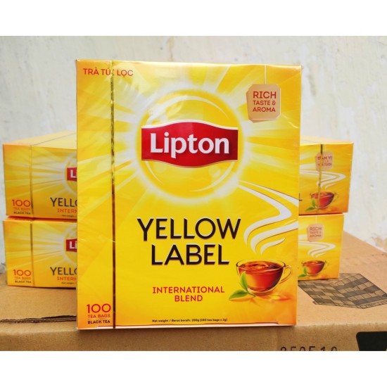 Trà lipton túi lọc nhãn vàng yelow label tea 100 gói hộp hàng việt nam - ảnh sản phẩm 5