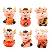 Cow Figurines Year Of Ox Statue DIY Coloring Piggy Bank Ornament Chinese New Year