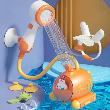 Kids Bath Toys Elephant Water Spray Toy Interactive Shower, Blue