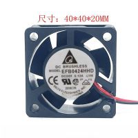 For Delta EFB0424HHD 24V 0.12A 4020 2-wire cooling fan 4CM